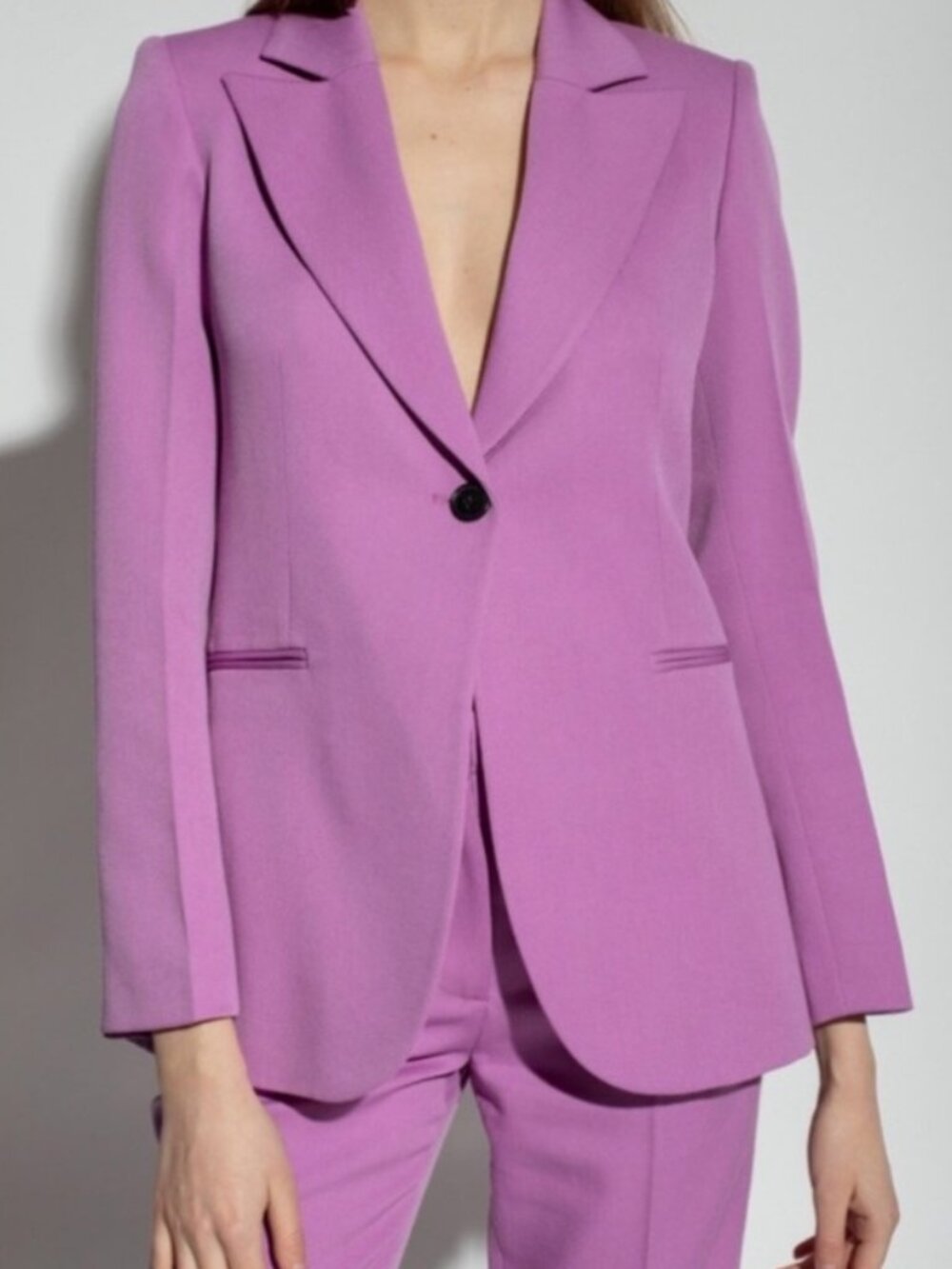Victoria Beckham Wool-Twill Lilac Suit size 0